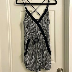 Black and white romper
